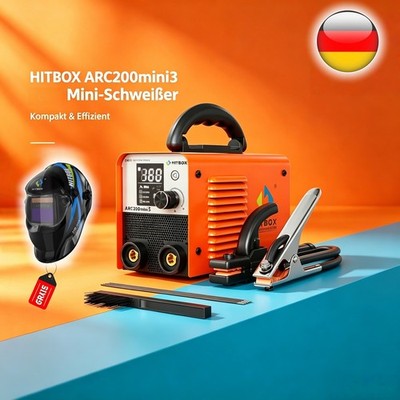 Mini ARC 200A E-Hand: DC 240V MMA-Schweißgerät Inverter IGBT, Kompakt & Leicht