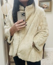 Blonde Mink Real Fur Coat By Walter Kerner 