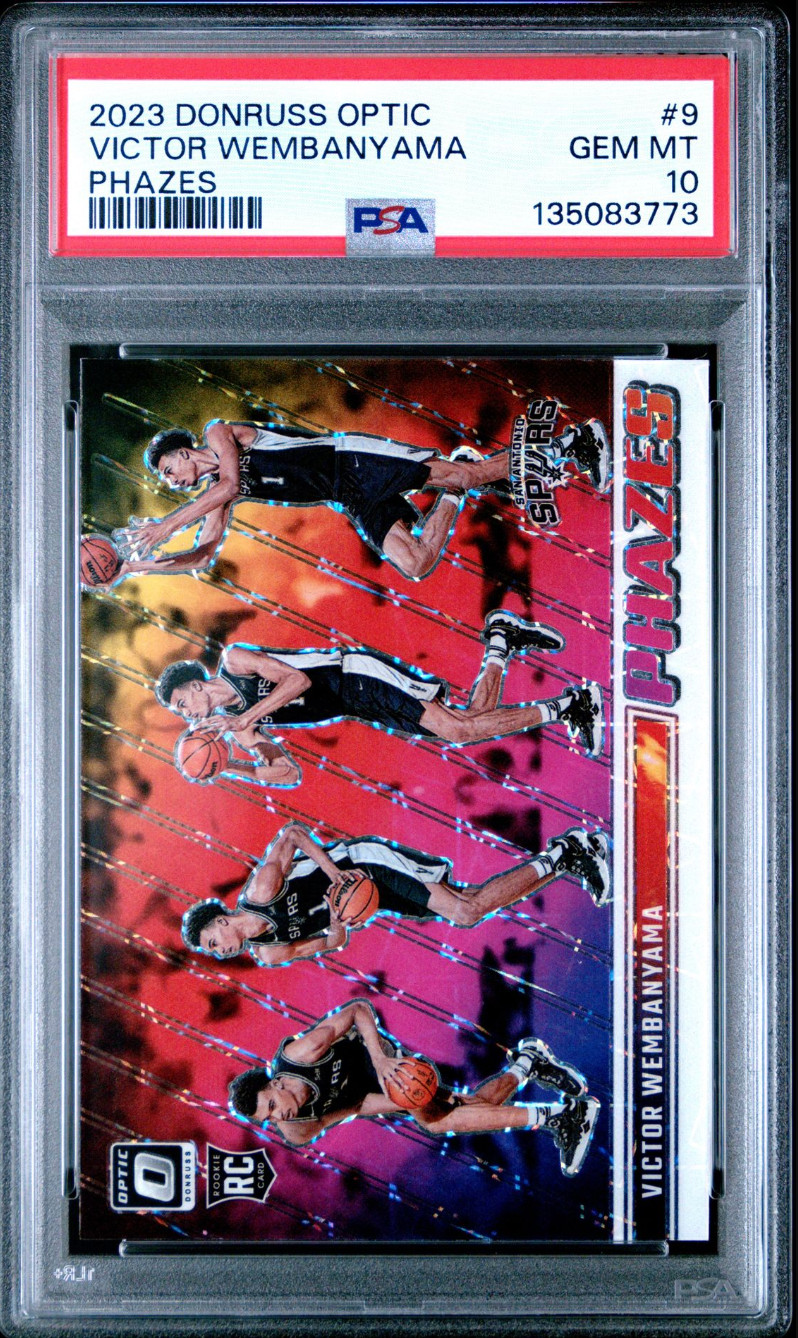 2023 Donruss Optic Victor Wembanyama Phazes #9 RC SSP Case Hit PSA 10