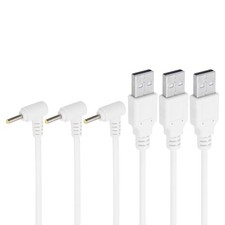 PATIKIL 3Ft USB to DC 2.5x0.7mm Barrel Jack Power Cord, 3 2.5x0.7mm, White