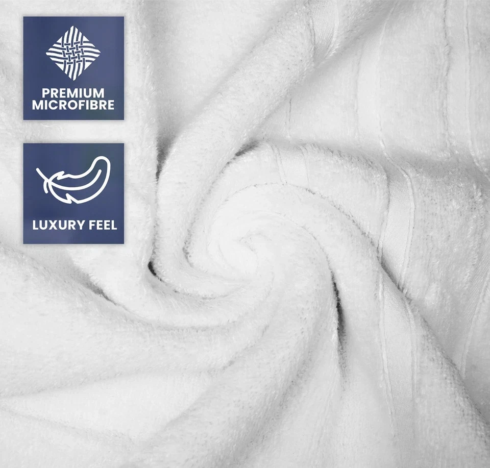 Toallas de baño 100 % algodón 24x48 pulgadas - Paquete de 6 toallas de algodón de tamaño mediano Foto 2 de 4