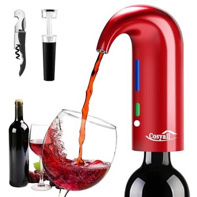 Electric Wine Aerator - One-Touch Automatic Decanter and Dispenser & White Red