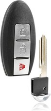 Keyless Entry Remote Car Smart Key Fob Control 3-Button Replacement Color: One