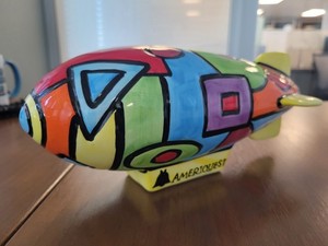 RARE Ameriquest BLIMP Soaring Dreams Bank VINTAGE ANTIQUE ART RETRO COLLECTIBLE 