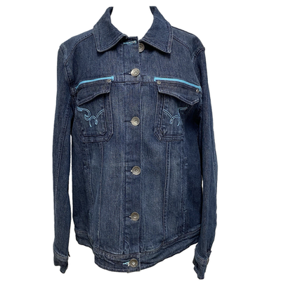 TCM Western Denim Jacket Sz GB 18/20 (US 14/16) Blue Embroidered
