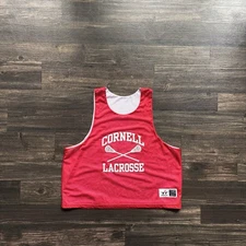 Vintage 90's Cornell Lacrosse white & red mesh jersey lacrosse (REVERSIBLE)
