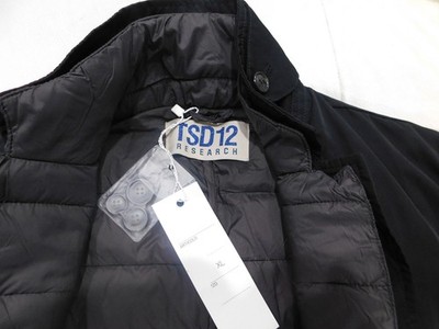 TSD12 Research men hooded quilt padd Jacket/Coat. New, size XL. Fit US L-XL.