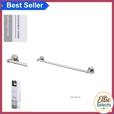 Towel Bar 24 Inch Wall Mount Satin Nickel Modern Round Bathroom Hardware