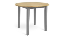 Chicago Solid Wood 2-4 Seater Dining Table Grey Family Dining Room