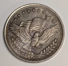 Vintage 1 oz .999 Fine Silver Round ~ APM Eagle, Flag, and Scales Design