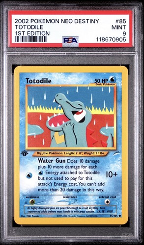 Totodile (1st Edition) graded PSA 9 for sale on eBay