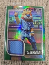 26 Topps Series 1 Slugger #MAS-SLG Kansas City Mascot Relic Card Green 85 /99 SP