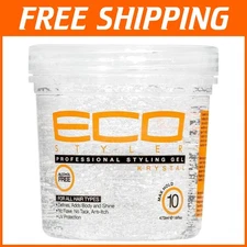 Non-Flaking EcoStyler Krystal Styling Gel 32 oz (4-Pack) - Unscented Formula