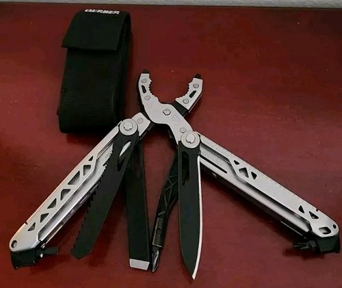 GERBER DUAL FORCE BLACK GREY MULTI-TOOL. W/SHEATH. GREAT CONDITION - Picture 1 of 9