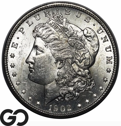 1902-O Morgan Silver Dollar Coin, Choice BU