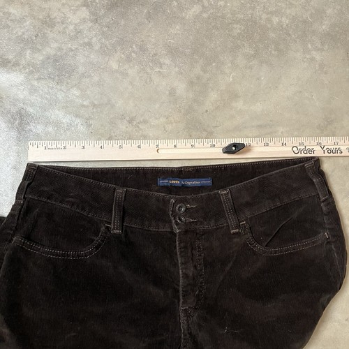 Levis Pants Womens Sz 10 Brown Corduroy 526 Slender Boot Cut Mid Rise Retro Vtg - Picture 3 of 12