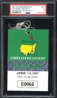 HIGHEST GRADE PSA 5 1997 MASTERS TIGER WOODS MAJOR WIN SUNDAY FULL GOLF TICKET