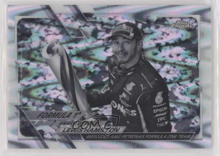 2021 Topps Chrome Formula 1 Black & White RayWave Refractor Lewis Hamilton 0yp5