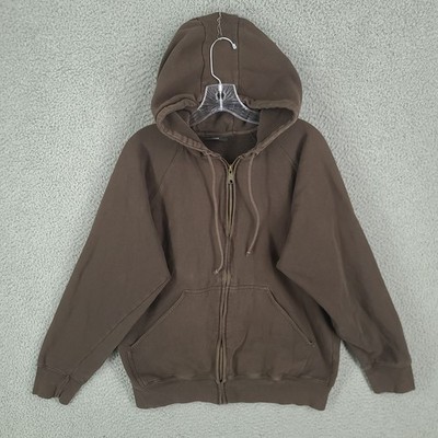 Dickies Hoodie Mens Full Zip Sweatshirt Pockers Brown