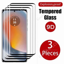 3-Pack 9H 3D Curved Tempered Glass Screen Protector for Motorola Edge 50 Fusion