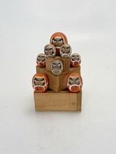 Japan Vtg Odawara Souvenir Daruma 4" Folk Art Miniature Doll Handcraft