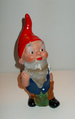 Gartenzwerg 942 blaue Weste Heissner West Germany ca. 26 cm Vintage!