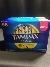 Tampax Pearl Regular Absorbency Unscented Tampons Leak-Guard 96 Count