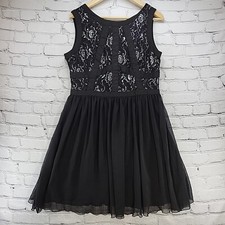 Trulli Little Black Dress Womens sz 16 Skater Pleated Skirt Fairy Goth