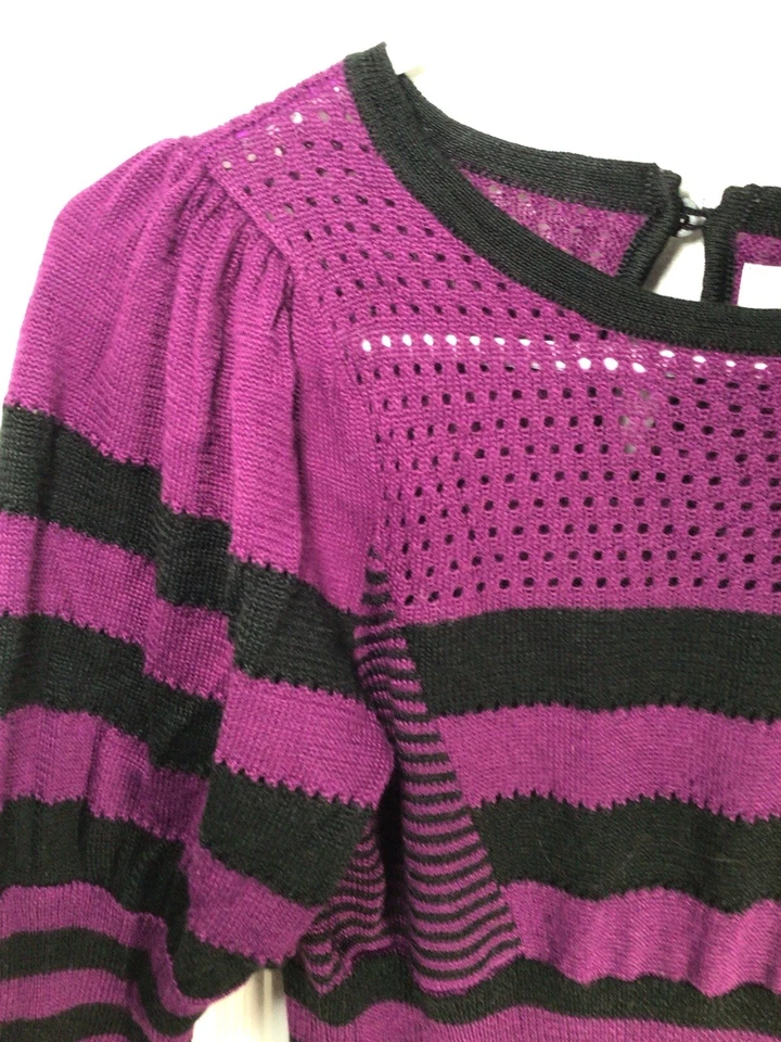 Jessica Simpson Purple Black Long Sleeve XS Maxi Dress NEW TAGS - Image 3 of 4