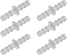 6x Schlauchverbinder f&uuml;r Sauerstoffschl&auml;uche, Steckverbinder mit Riffelung