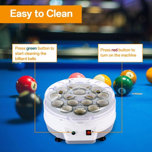 Pool Balls Cleaner/Snoo Ker Cleaner 16/22 Balls Billiard Ball Polisher - Picture 8 of 15
