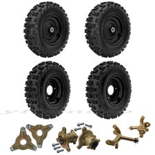 2/4pcs 4.10-6 Front Rear Wheel Rim Tire for ATV Quad GoKart Golf Cart 47cc-110cc