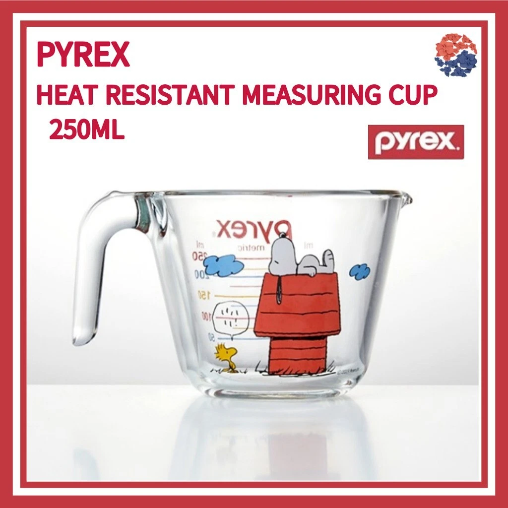 PYREX x PEANUTS SNOOPY Measuring Cup 250ml(8.5oz)/Snoopy and Woodstock