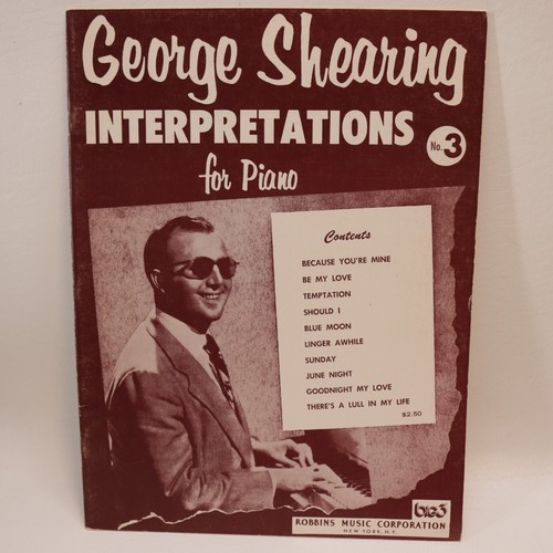 George Shearing Interpretations Piano No 3 Songbook Sheet Music Score Robbins