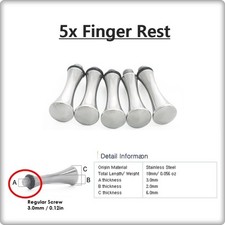 5x Finger Tang Hair Scissor Parts Finger Rest 3.0mm 0.12in Parts Only