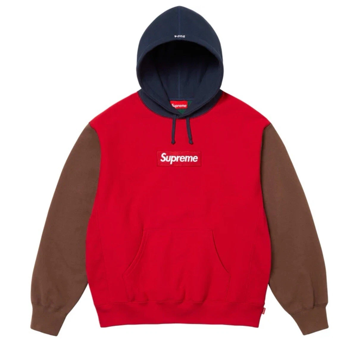 Sweat à Capuche Logo Supreme Box Multicolore Homme Taille L Prêt à Expédier !