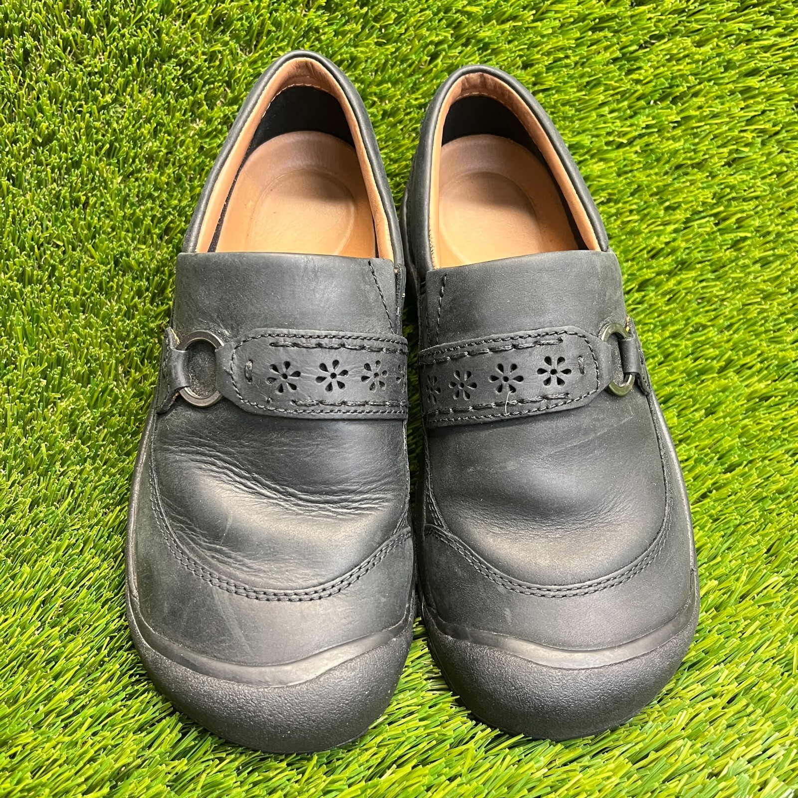 Scarpe slip on Keen Kaci II donna taglia 7 nere casual outdoor passeggio pelle