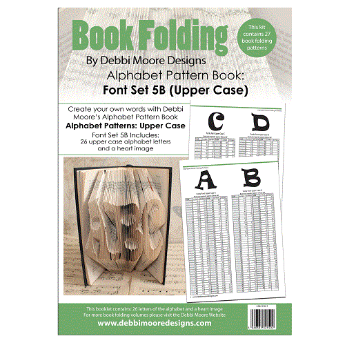 Debbi Moore Book Folding Pattern Book Alphabet Font Set 5B (Upper Case) - Picture 1 of 3