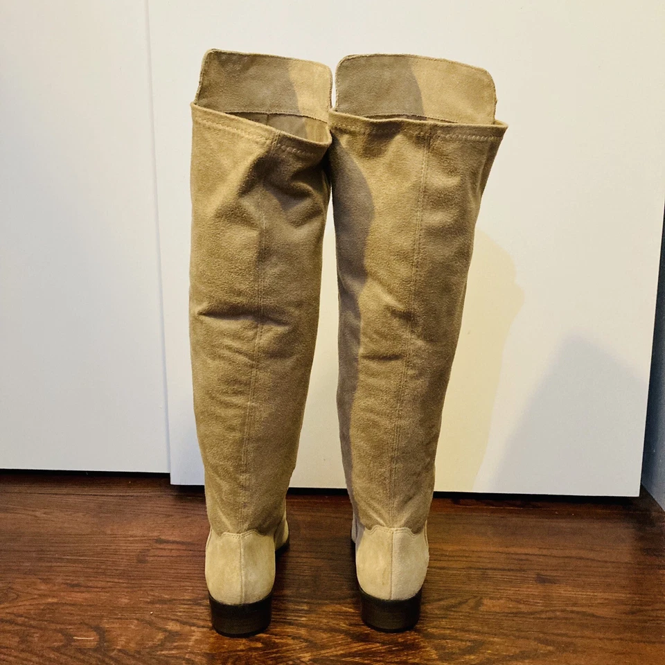 Lucky Brand Calypso Knee High Boots Tan Suede Women’s Size 8.5 Two Toned - Image 3 of 4