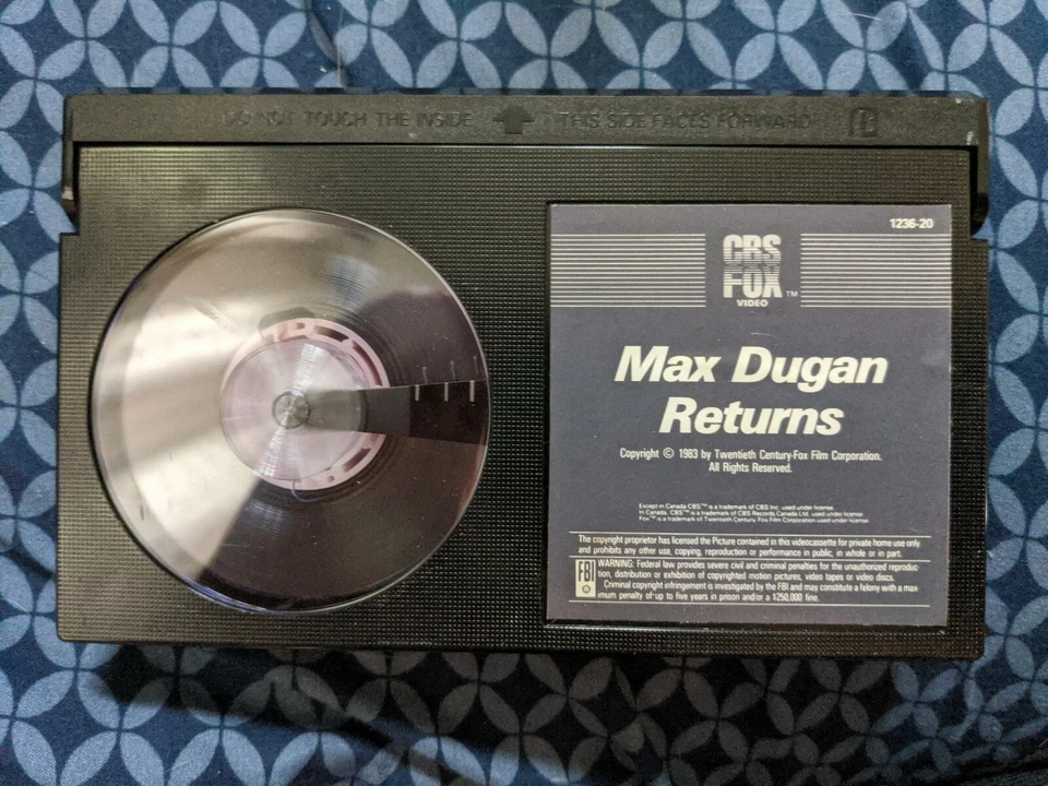MAX DUGAN RETURNS FOX VIDEO 1979 MOVIE BETAMAX BETA CUT BOX NOT VHS Foto 4 de 4