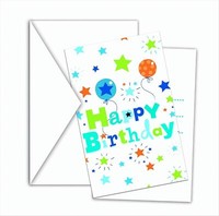 Happy Birthday Junge Einladungskarten Mit Umschlag Neu & Ovp