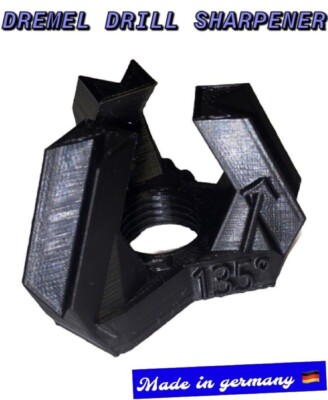Drill Bit Sharpener 3 angles compatible with Dremel Rotary Tool