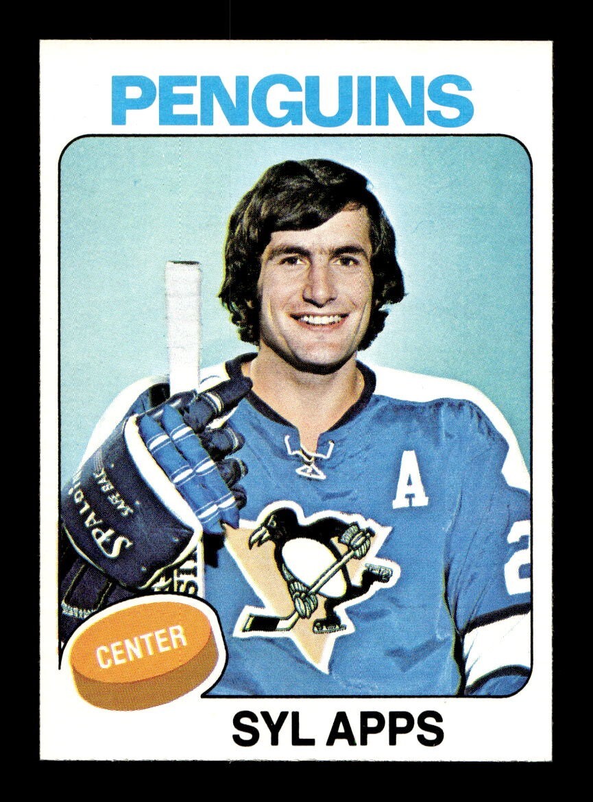 1975 76 Topps #130 Syl Apps Penguins NEAR MINT *a8