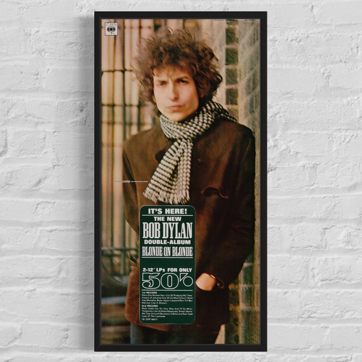 BOB DYLAN 'Blonde on Blonde' 1966 UK Columbia Records Promo Poster