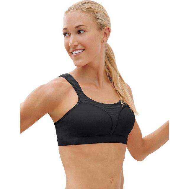 Champion 1602 Spot Comfort Full Support Wire Sports Bra 36dd Black for sale  online