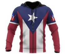 Puerto Rico Flag Hoodie Zip Up Caribbean Unisex Casual Pullover