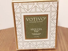 Votivo Holiday Votive Aromatic Candle Sequoia Fir - Mini Size 2.1 oz NEW Box