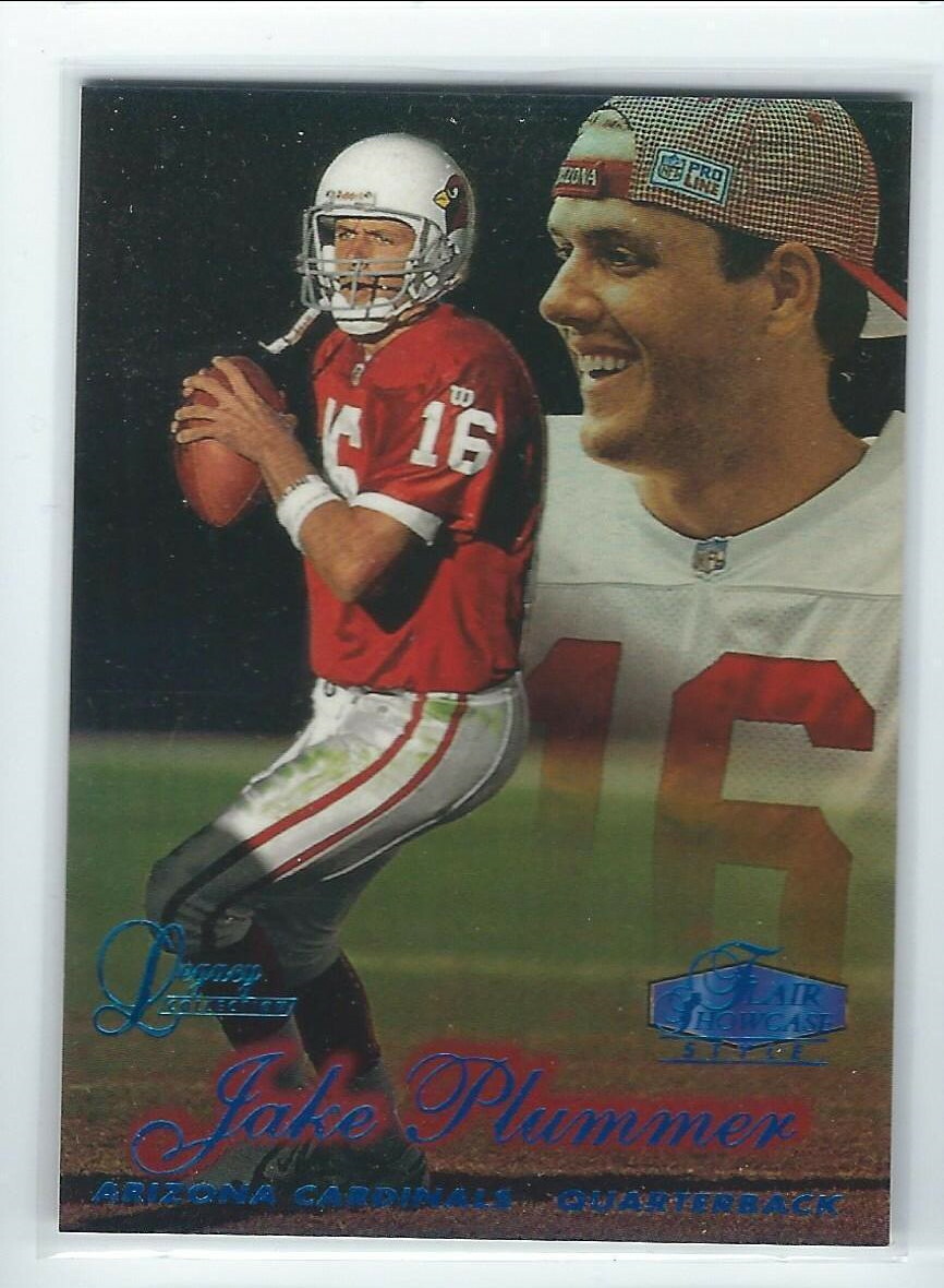 Vetrina Flair 1998 Jake Plummer Fila 2 Legacy Collezione 010 100 Nome sopra Stat