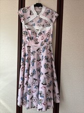 Hellbunny Funfair Dress XS Summer Rockabilly Pink Pastel Goth Carnival