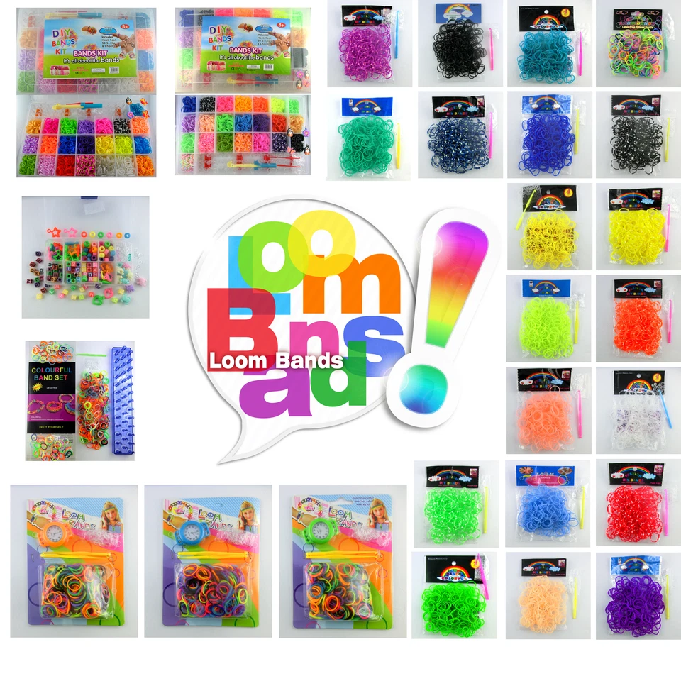 MARKENLOS 600 BOX LOOM LOOMIS BANDS LOOMBANDS STARTER-SET GUMMIBÄNDER WEIHNACHTSGESCHENK